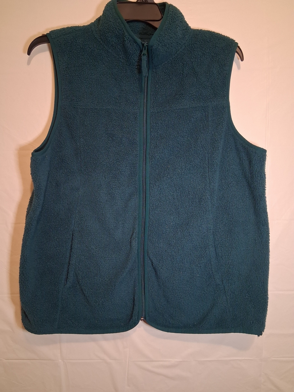 St. John's Bay Teal Sleeveless Fleece Vest 2Xl